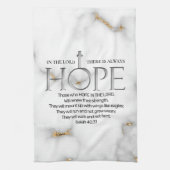 Hoffnung in der Lord Scripture Verse Isaiah 40:31 Geschirrtuch (Vertikal)