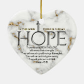 Hoffnung in der Lord Scripture Verse Isaiah 40:31 Keramik Ornament (Hinten)