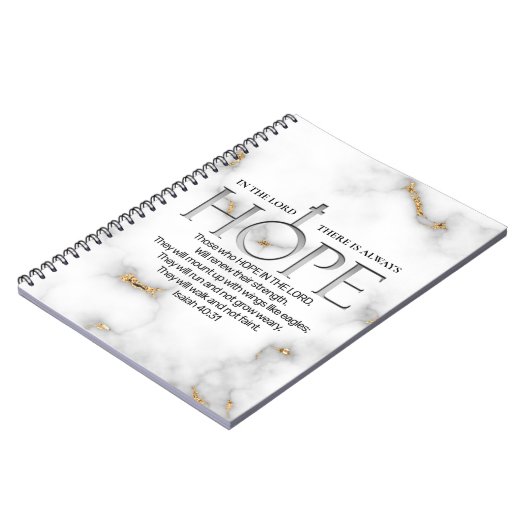 Hoffnung in der Lord Scripture Verse Isaiah 40:31 Notizblock (Linke Seite)