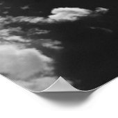 Hoffnung in der Silber-Futter der Wolken. Poster (Ecke)