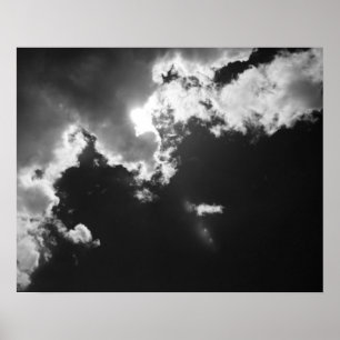 Hoffnung in der Silber-Futter der Wolken. Poster