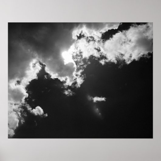 Hoffnung in der Silber-Futter der Wolken. Poster (Vorne)