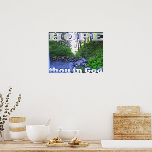 Hoffnung in Gott Poster (Küche)