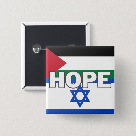 Hoffnung in Israel Palästina Button (Vorne & Hinten)