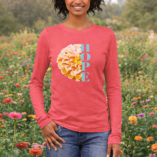 Hoffnung in Jesus Zinnia-Blume Christlich Tri-Blend Shirt
