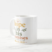 Hoffnung in seinen Versprechen Inspirierende chris Kaffeetasse (Vorderseite Links)