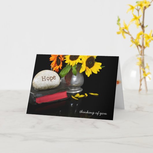 Hoffnung in Stein gemeißelt Karte (Gelbe Blume)