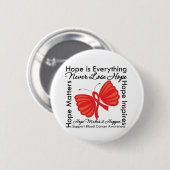Hoffnung ist alles - Blutkrebs-Bewusstsein Button (Vorne & Hinten)