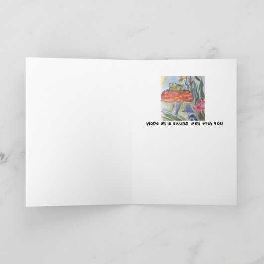 "Hoffnung ist alles gut mit dir" Grußkarte Karte (Innenseite)