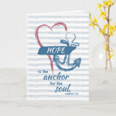 Hoffnung ist Anker mit Herz, religiöse Ermutigung Karte (Gelbe Blume)