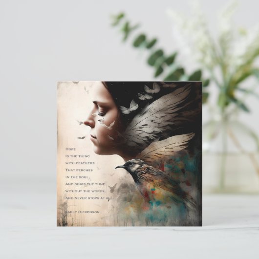 Hoffnung ist das Ding mit Feathers (Stehend Vorderseite)