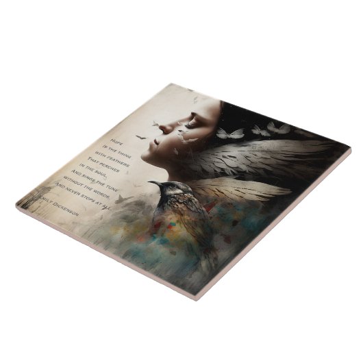 Hoffnung ist das Ding mit Feathers Fliese (Seite)