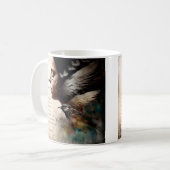 Hoffnung ist das Ding mit Feathers Kaffeetasse (Vorderseite Links)