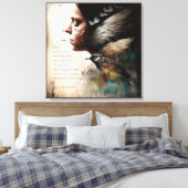 Hoffnung ist das Ding mit Feathers Leinwanddruck (Insitu (Schlafzimmer))
