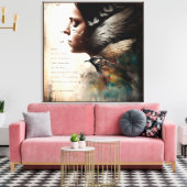 Hoffnung ist das Ding mit Feathers Leinwanddruck (Insitu (Wohnzimmer))