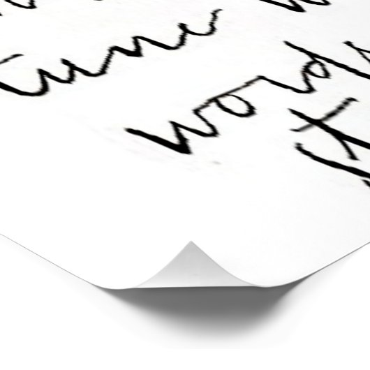 Hoffnung ist das Ding mit Feathers Poster (Ecke)