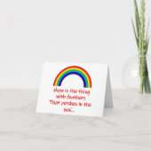 Hoffnung ist das Ding mit Federn Karte (Vorderseite)