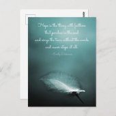 Hoffnung ist das Ding mit Federn Postkarte (Vorne/Hinten)