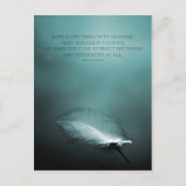 Hoffnung ist das Ding mit Federn Postkarte (Vorderseite)