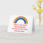 Hoffnung ist das Wort Karte (Gelbe Blume)