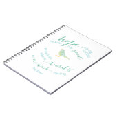 Hoffnung ist die Sache mit Federzitat Notizblock (Linke Seite)