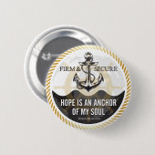 Hoffnung ist ein Anker meines Souls - Knöpfe Button (Vorne & Hinten)