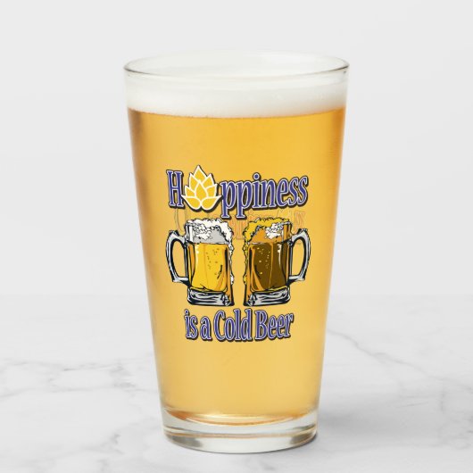 Hoffnung ist ein kalter Bier Glas (Vorne (Gefüllt))