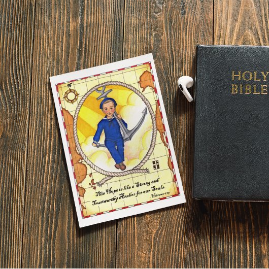 Hoffnung ist eine Ankerpostkarte mit Inspiration Postkarte