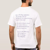 Hoffnung ist eine Sache mit Federn T-Shirt (Rückseite)