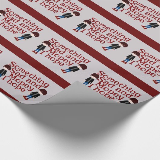 Hoffnung ist es traurig und Mopey Geschenkpapier (Ecke)