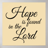 Hoffnung ist im Lord Poster zu finden (Vorne)