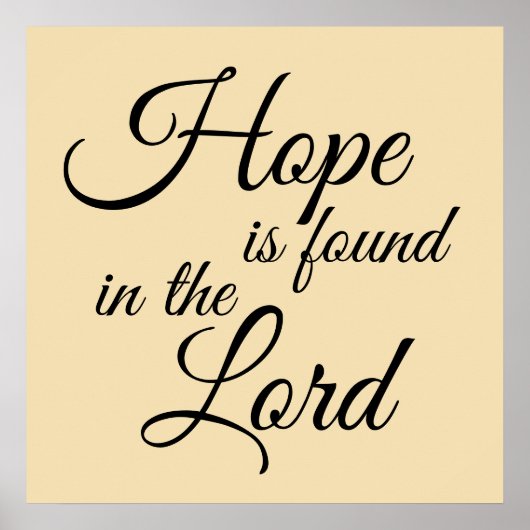 Hoffnung ist im Lord Poster zu finden (Vorne)