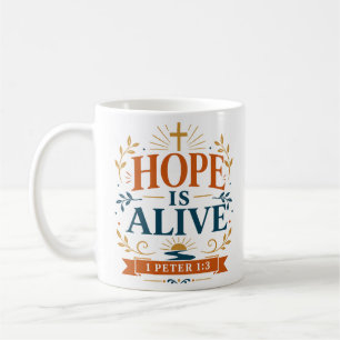 Hoffnung ist lebendig Inspirierendes christliches  Kaffeetasse