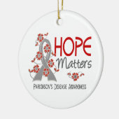 Hoffnung ist Parkinson-Krankheit 3 von Bedeutung Keramik Ornament (Links)