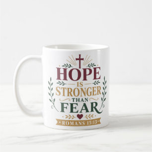 Hoffnung ist stärker als Angst Christliches Hoffnu Kaffeetasse