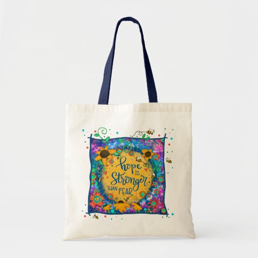 Hoffnung ist stärker als Angst Inspirivity Tote Ba Tragetasche (Vorne)