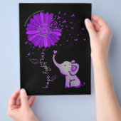 Hoffnung Kämpfen Niedlicher Elefant Alzheimer's Li Flyer (Hand)