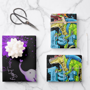 Hoffnung Kämpfen Niedlicher Elefant Alzheimer's Li Geschenkpapier Set