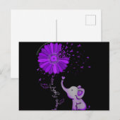 Hoffnung Kämpfen Niedlicher Elefant Alzheimer's Li Postkarte (Vorne/Hinten)