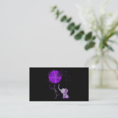 Hoffnung Kämpfen Niedlicher Elefant Alzheimer's Li Visitenkarte (Stehend Vorderseite)