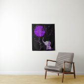 Hoffnung Kämpfen Niedlicher Elefant Alzheimer's Li Wandteppich (Beispiel)