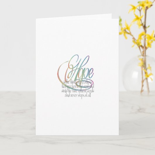 Hoffnung Karte (Gelbe Blume)