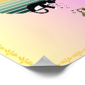 Hoffnung - Katzenposter/Sonnenaufgang Poster (Ecke)