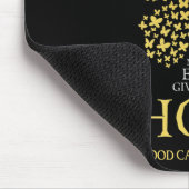 Hoffnung Kindheitskrebs-Bewusstsein Goldene Schlei Mousepad (Ecke)