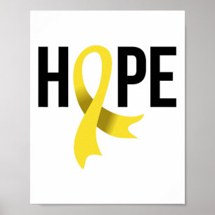 Hoffnung Kindheitskrebs-Bewusstseinsmonat Goldene  Poster