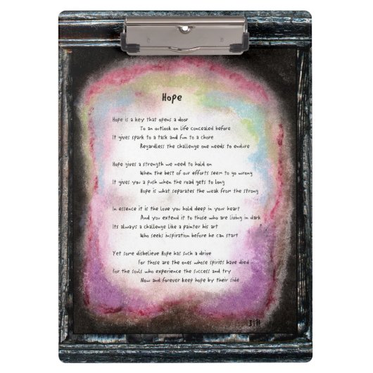 Hoffnung Klemmbrett (Vorderseite)