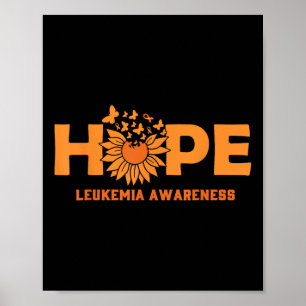 Hoffnung Leukämie-Bewusstsein Leukämie Krebs Motiv Poster
