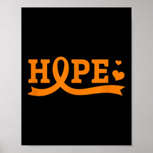 Hoffnung Leukämie Krebs Kämpfer Krieger Oranges Ba Poster