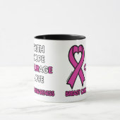 Hoffnung Liebe...Brustkrebs Tasse (Zentrum)