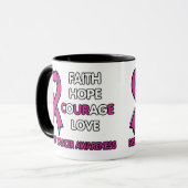 Hoffnung Liebe...Brustkrebs Tasse (Vorderseite Links)